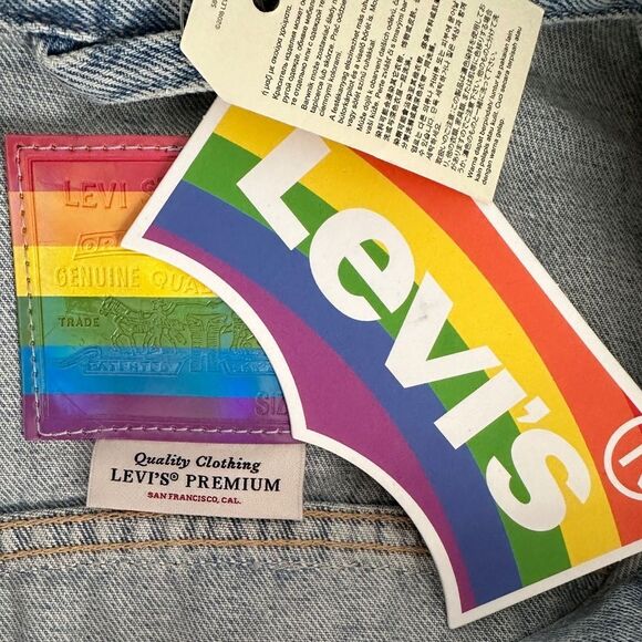 Levi's Jacket Pride Denim Trucker Jean Jacket Size M, L, XL - Picture 12 of 13